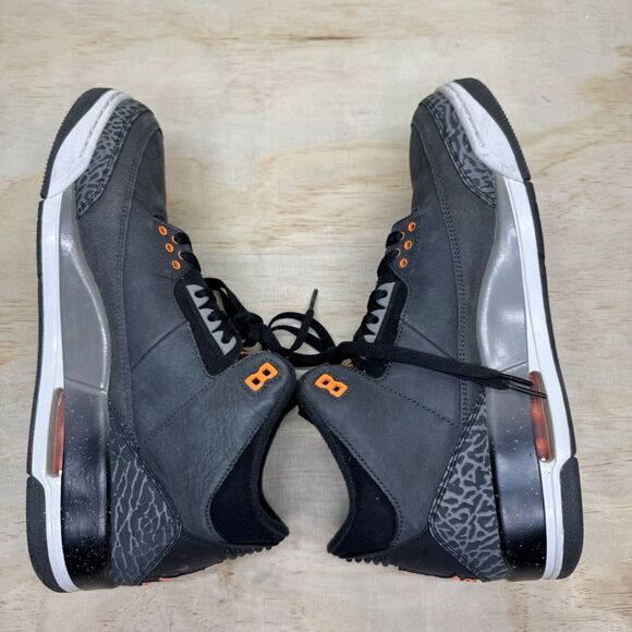 USED sz 12 Air Jordan 3 Retro Fear Pack Night Stadium Total Orange CT8532-080